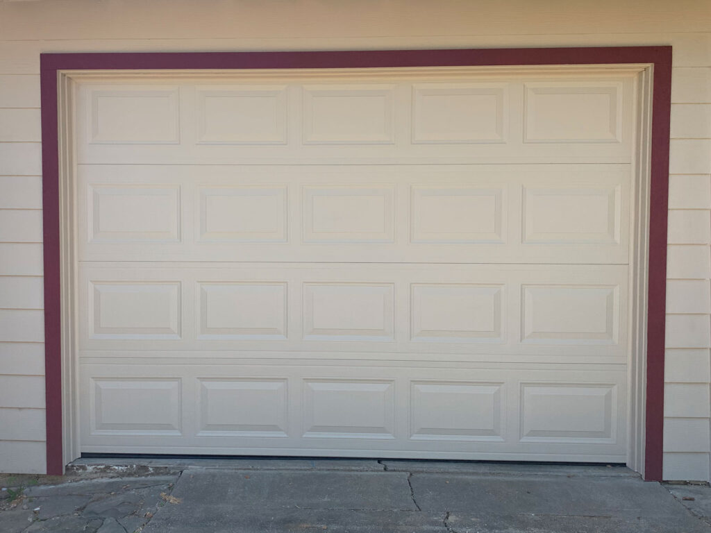 Traditional garage door with no windows